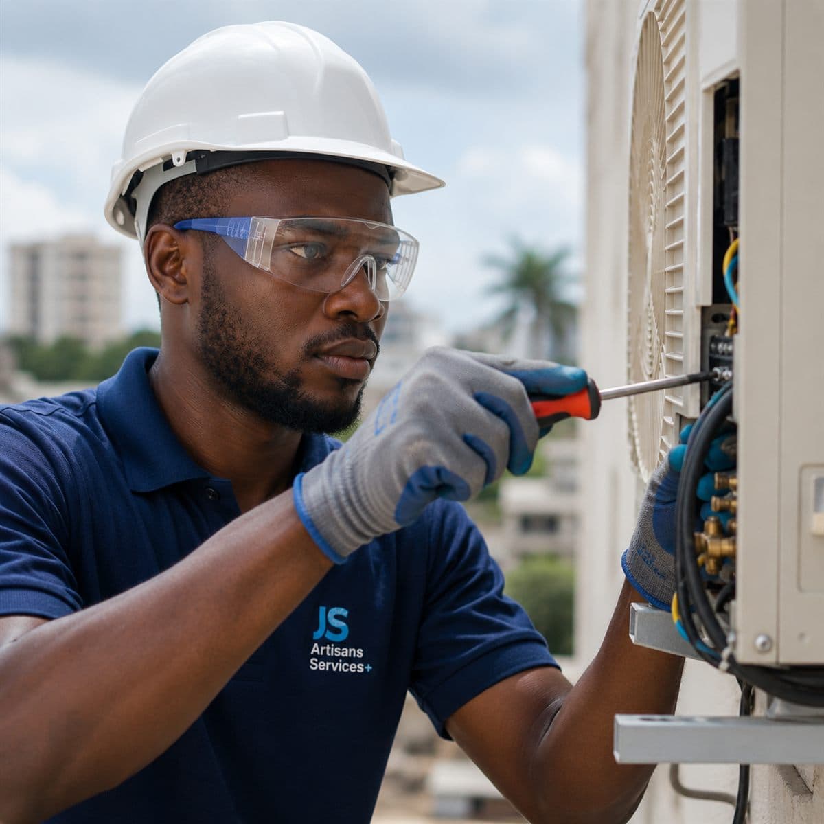 Portrait d'un technicien ASP en tenue de travail