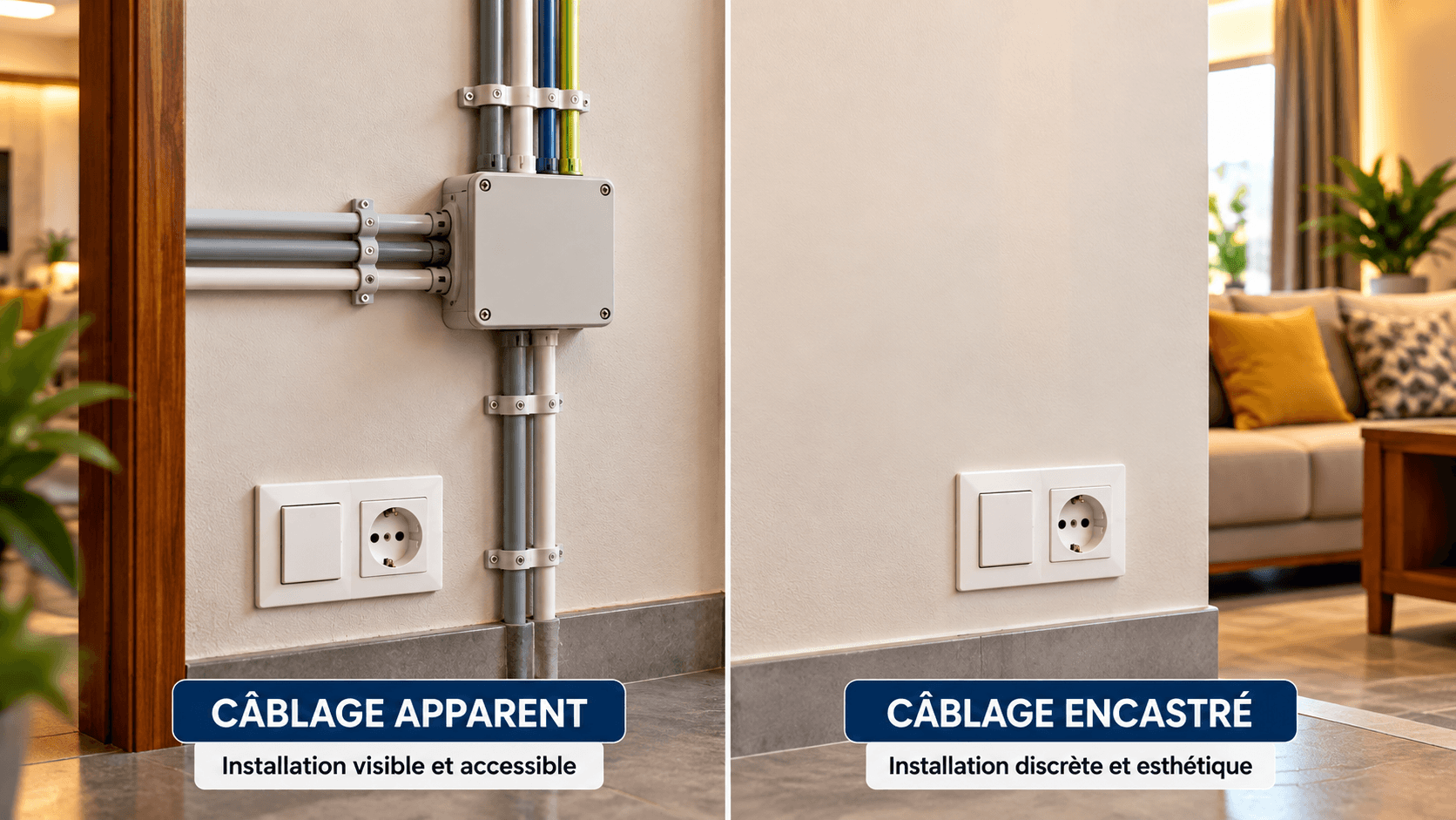Câblage électrique apparent vs encastré : avantages et inconvénients